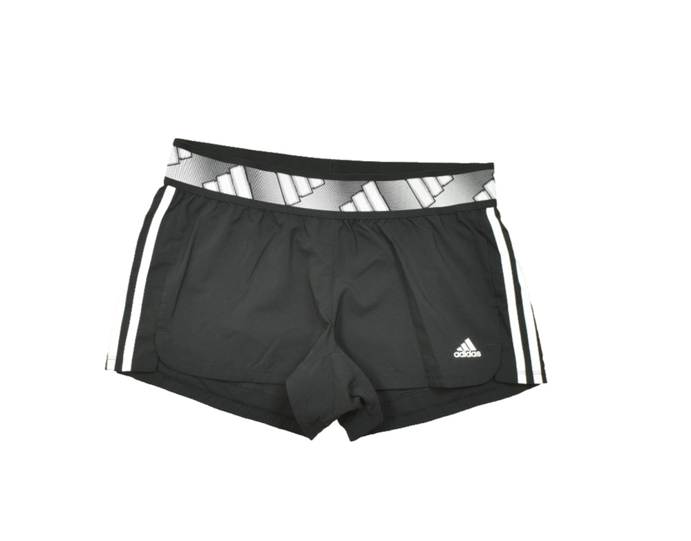Adidas Primegreen AEROREADY Women's Athletic Shorts Size M Black White Stripes